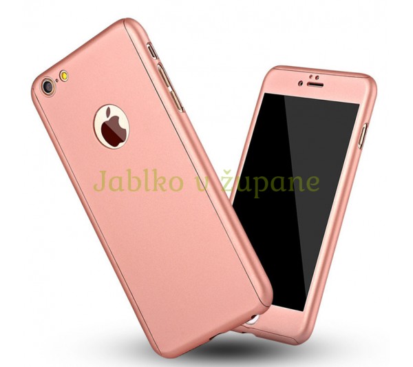 360° kryt Apple iPhone 6/6S - ružový (Rose gold)